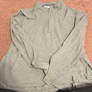 Crown & Ivy Light Gray Zip-Up Sweater